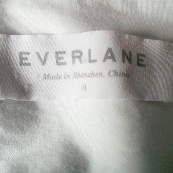 Everlane White Cotton Tuxedo Side Vent Button Down Shirt 0 - Picture 7 of 8